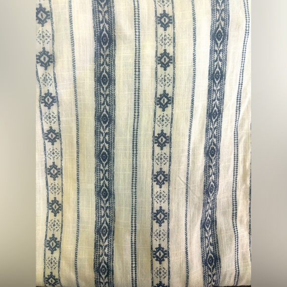 Monteau Wide Leg Cream & Navy Jumpsuit Size Large - Picture 7 of 7